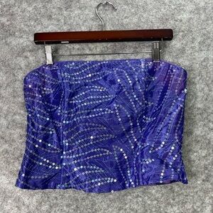 Jessica McClintock for Gunne Sax Bustier Corset Crop Millennium 2000 Y2K size 11